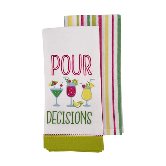 Pour Decisions Tea Towel Set by Celebrate It&#xAE;